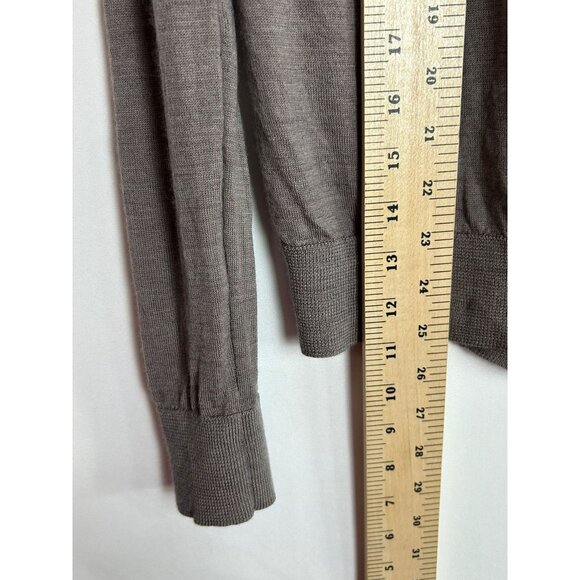 North South Merino Extra Fine 100% Wool Womens XS Taupe Button-Up Sweater - Picture 8 of 11